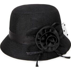 Vintage Felt Cloche Hat Black 4